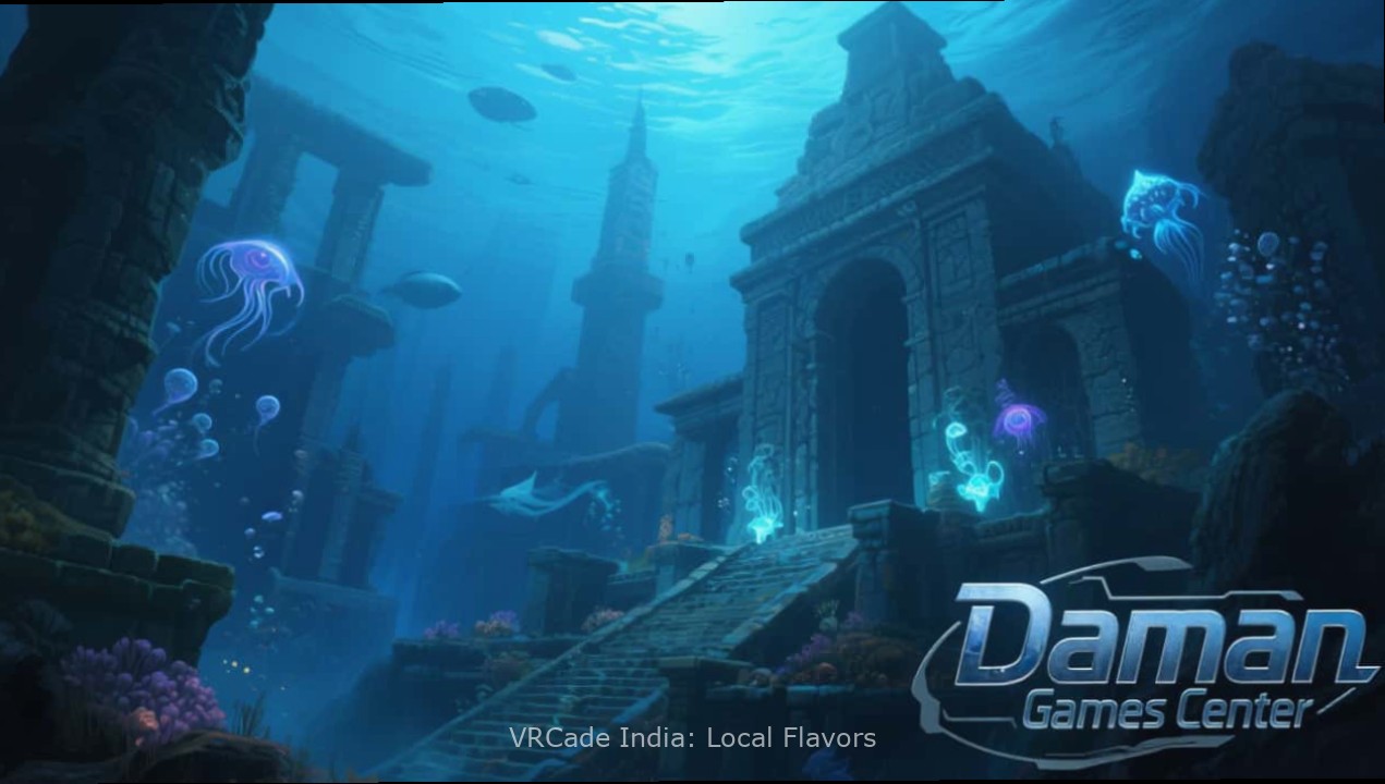 VRCade India: Local Flavors - Regional Indian Cuisine VRCade India: Local Flavors screenshot showing a variety of regional Indian dishes in virtual reality, including dosa, biryani, pani puri, and gulab jamun